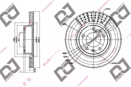 Тормозной диск DJ PARTS BD1539